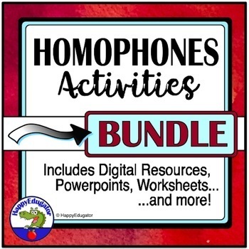 Preview of Homophones Activity Bundle