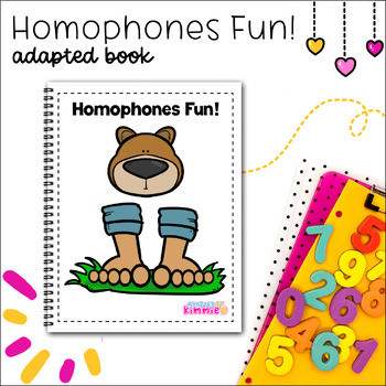 Preview of Homophones Adapted Book for Special Education Homophone Circle Time Activity