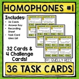Homophones Activity Task Cards