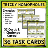 Homophones Activity Task Cards - Tricky Homophones