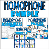 Homophones BUNDLE: Worksheets, Pocket Chart, and Puzzles