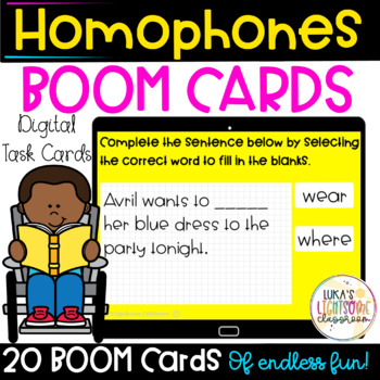 Preview of Homophones Boom Cards