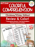 Homophones-Colorful Comprehension-Christmas/Winter Edition