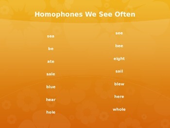 Preview of Homophones (Commonly Misused Words) Mini Lesson