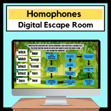 Homophones Digital Escape Room | Grammar Review Middle Sch