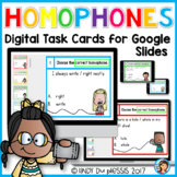 Homophones Digital Task Cards for Google Slides Distance L