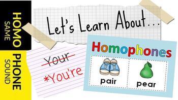 Preview of Homophones Distance Learning 