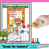 Homophones Game Language Arts Center Activity 3rd 4th 5th Grades