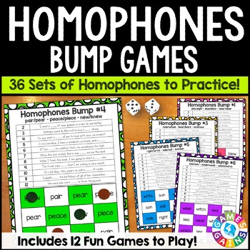 Preview of Homophone Worksheet Activity Games ELA Grammar Practice 2nd 3rd 4th Grade Review