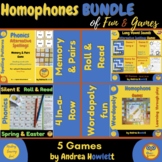 Homophones Games BUNDLE plus words with Silent E spelling 