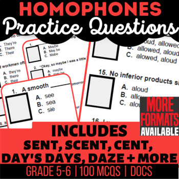 Preview of Homophones Google Docs Worksheets | Vocabulary Activities | Digital Resources