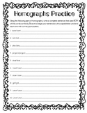 Homophones & Homographs Sentence Practice