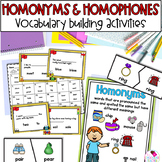 Homophones and Homonyms Grammar Worksheets and Vocabulary 