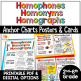 Homophones Homonyms and Homographs Anchor Charts: Multiple