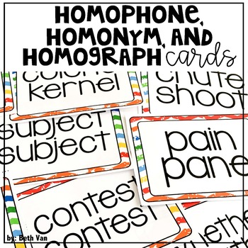 Preview of Homophones, Homonyms, Homographs for Upper Elementary Grades