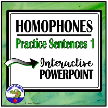 Preview of Homophones Interactive PowerPoint Practice Sentences 1