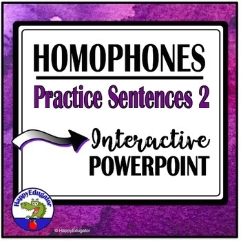 Preview of Homophones Interactive Sentences PowerPoint Practice 2