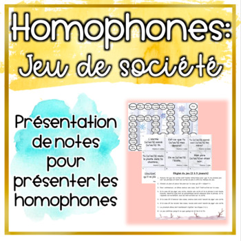 Homophones - Jeu de société by Fab French | Teachers Pay Teachers