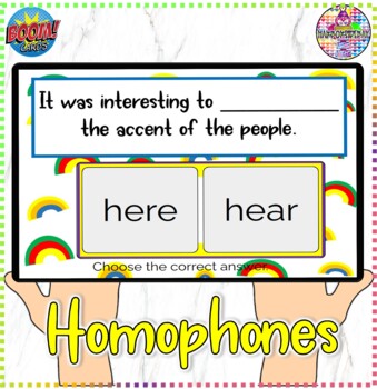 Preview of Homophones | Language Arts | BOOM CARDS