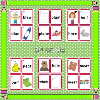 Homophones Game (Homophones Task Cards) by Jewel's School Gems | TpT