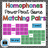 Homophones Memory Pairs Game | Online/Digital | ESL/ELA Vo