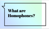 Homophones Mini-Lesson