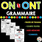 Homophones ON - ONT - French homophones - French Grammar Practice