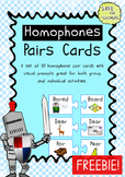 Homophones Pair Cards