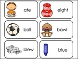 Homophones Picture Word Flash Cards.