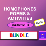 Homophones Poems & Activities Bundle