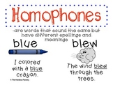 Homophones Poster and Interactive Booklet