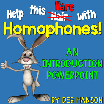 Preview of Homophones PowerPoint Lesson with Interactive Vocabulary Practice