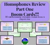 Homophones Review Activity Part One Boom Cards