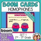 Homophones Set 1 Digital Task Cards Boom Cards for Distanc