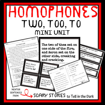 Preview of Homophones • Writing Process • TWO, TOO, TO: Exit Tickets, Task Cards, +