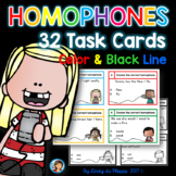 Homophones Task Cards for 2nd, 3rd, and 4th grade