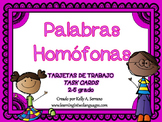 Homophones Task Cards in Spanish ( Homófonos )