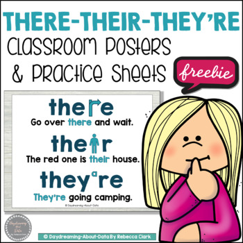 Preview of Homophones There Their They're  | Classroom Posters and Worksheets