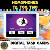 Homophones To, Too, and Two Halloween Boom Cards