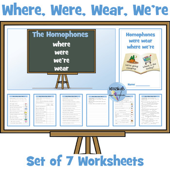 Preview of Homophones: Where Were Wear We're