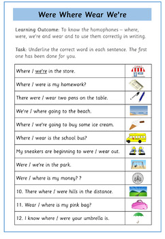 homophones where were wear were by inspire and educate tpt