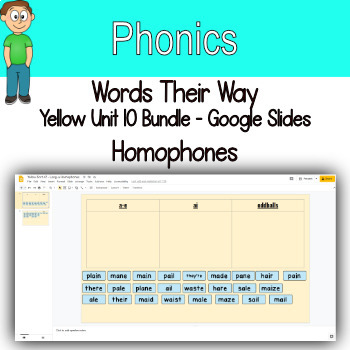 Preview of Homophones Word Sort Bundle Google Slides
