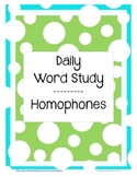 Homophones Word Study Packet