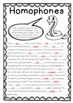 homophones worksheet by mrs strawberry teachers pay teachers