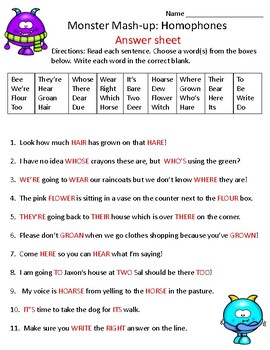 homophones worksheet by the plantiful room teachers pay teachers