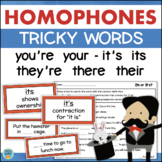 Homophones Worksheets Activities there their they're / your you're / its it's