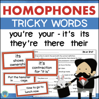 Preview of Homophones Worksheets there their your you're its Common Confused Words Activity