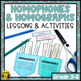 Homophones and Homographs Activities