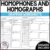 Homophones and Homographs - Grammar Worksheets with Answers