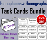 Homophones and Homographs Task Cards Bundle (Academic Voca